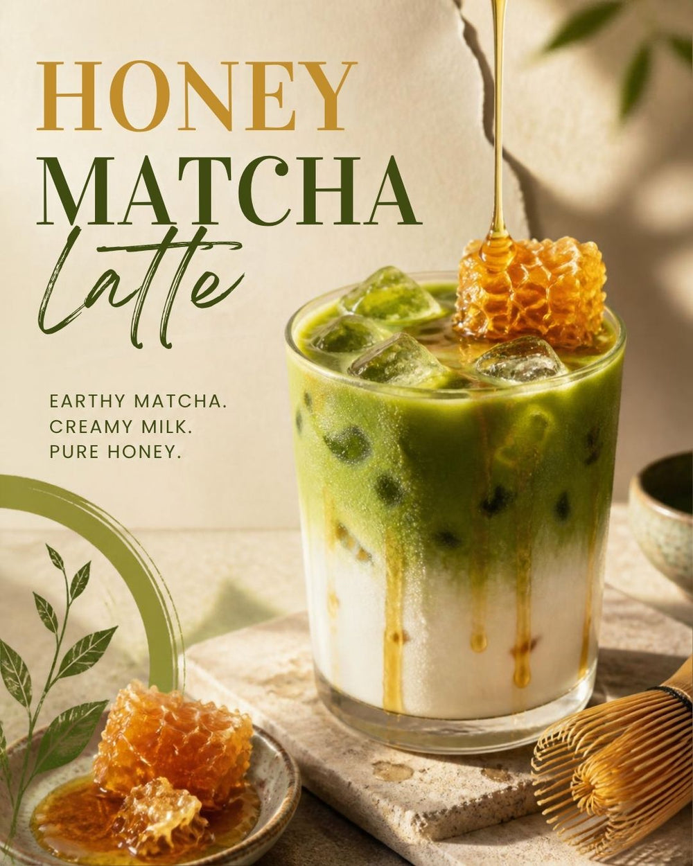 Honey Matcha Latte