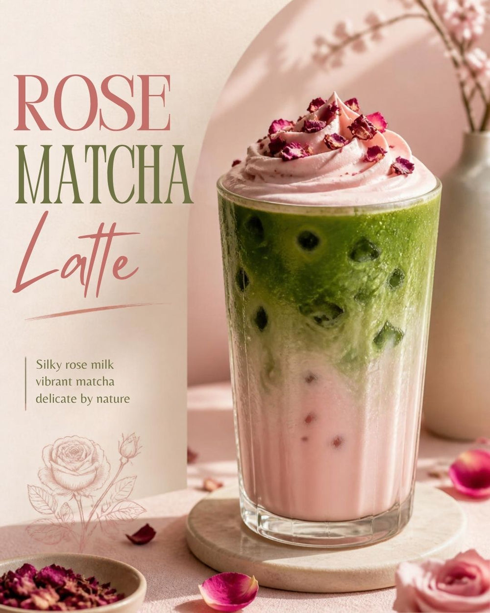 Rose Matcha Latte